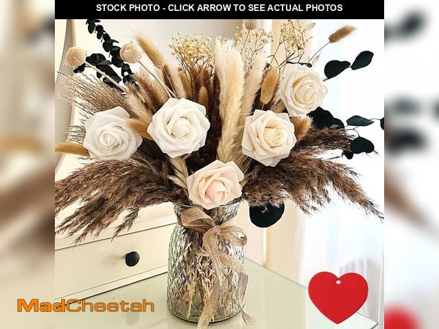 Lot 74-11545041 - 100pcs Artificial Flower Arrangements with Vase Included, Dining Table Centerpiece, Thanksgiving Chr...