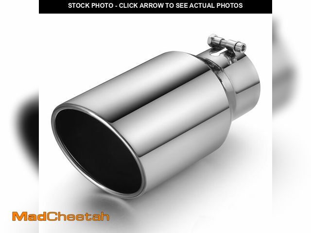 Lot 74-14054393 - Wabuiltown Exhaust Tip 4" Inlet 6" Outlet 12" Long, High Performance Stainless Steel, Rustproof Poli...