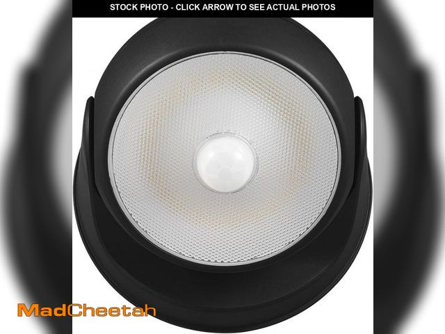 Lot 74-12326797 - GLOBE Electric 17000183 160-Degree 3W Black 250 Lumens Battery Operated Outdoor Integrated LED Orb L...