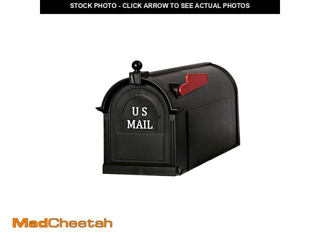 Lot 74-14256495 - Postal PRO Ambrose Black Post Mount Mailbox - USED