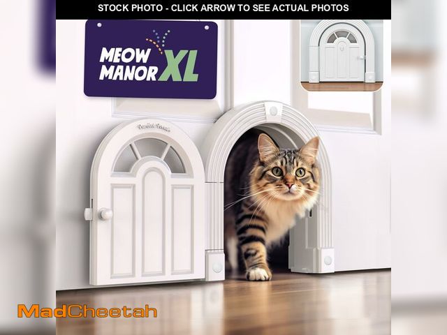 Lot 74-12710403 - Cat Door Interior Door - Meow ManorÃÂ® Extra Large Pet Door, 10.25 x 11 No-Flap Cat Door Interior D...