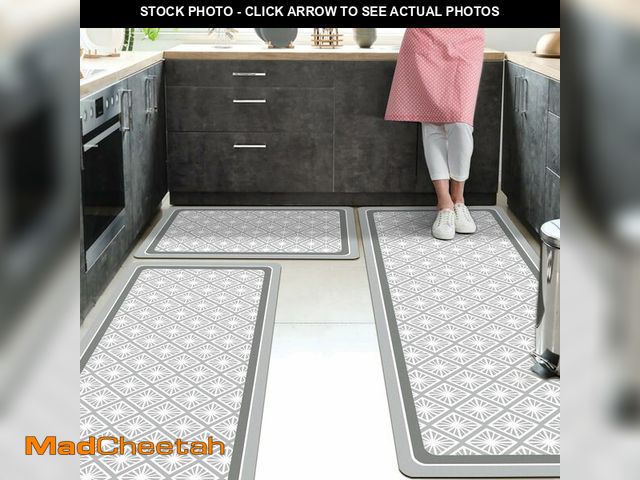 Lot 74-12806304 - BaBuuN Washable Kitchen Mat [3 PCS] Non-Slip Cushioned Anti-Fatigue Rugs, Ergonomic Comfort Foam Mat...