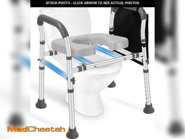 Lot 74-12120069 - Raised Toilet Seat with Handles, Toilet Seat Riser for Seniors with Adjustable Height &amp; Width, 5...