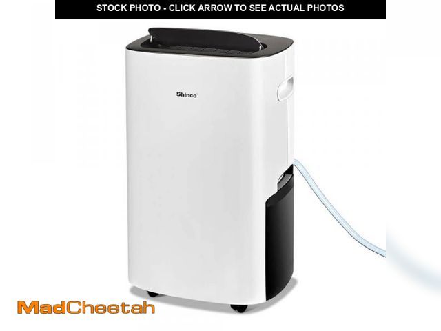 Lot 74-12054565 - Edendirect 85 pt. 5,000 sq.ft. Portable Dehumidifier in White, with Auto Defrost, Variable Speeds, C...