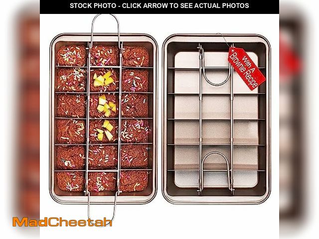 Lot 74-12332105 - SUJUDE Non Stick Brownie Pan with Dividers, High Carbon Steel Baking Pan, Makes 18 Pre-cut Brownies ...