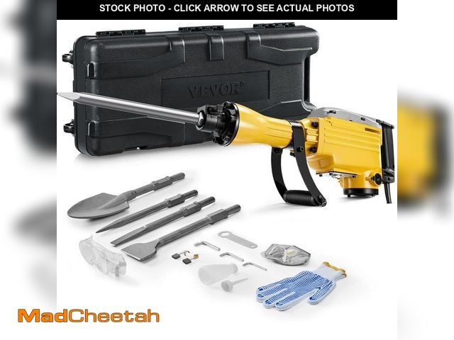 Lot 74-13778741 - SKYSHALO Demolition Jack Hammer, 29.72 in. x 6. 5in. 2200W 1350 BPM Jack Hammer Concrete Breaker, He...