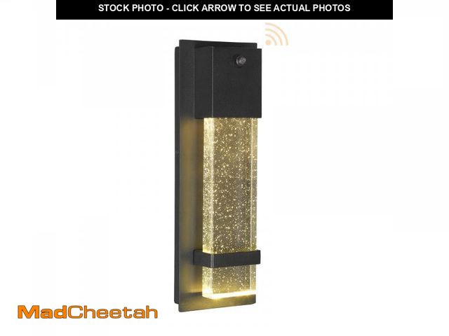Lot 74-12440340 - odorpower Dusk to Dawn Wall Light 1PC Black Outdoor Light Bubble Glass Exterior Wall Sconce Waterpro...