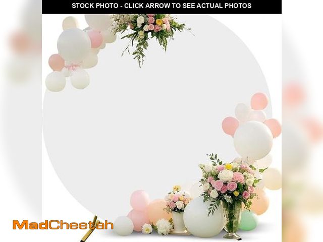 Lot 74-12124753 - 6.6FT Balloon Arch Stand Metal Round Backdrop Stand Circle Balloon Arch Frame Wedding Arches with St...