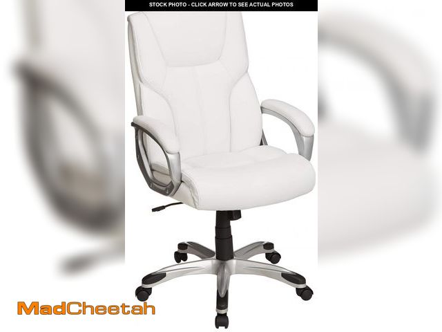 Lot 74-12151915 - Basics Executive Home Office Desk Chair with Padded Armrests, Adjustable Height and Tilt, Rolling Sw...