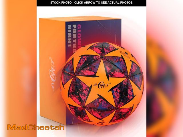 Lot 74-12111122 - ANCBRUT Light Up Soccer Ball Glow in The Dark Size 3/4/ 5 Indoor&amp;Outdoor Sports Gifts Birthday I...