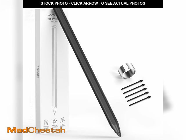Lot 74-14293843 - 4smarts Magnetic Pro-EMR Stylus Pen with Eraser Ã¢â¬â 4096 Pressure Sensitivity, Tilt Support, Pa...