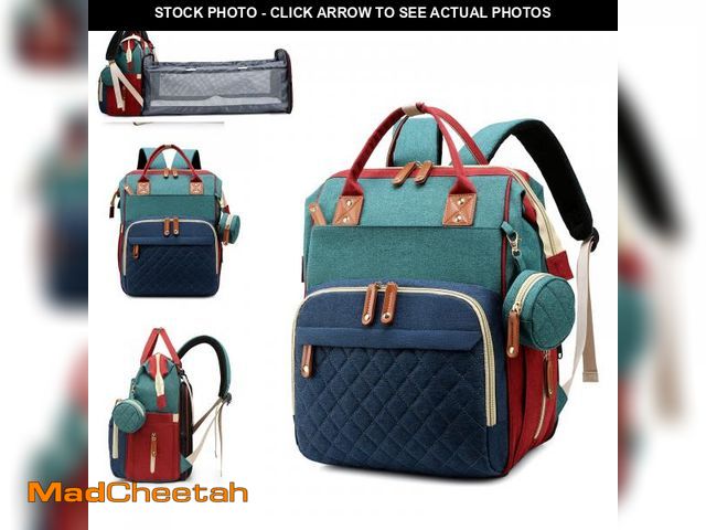 Lot 74-12048691 - Diaper Bag with Changing Station, Waterproof 3 in 1 Baby Diaper Backpack with Foldable Changing Pad,...