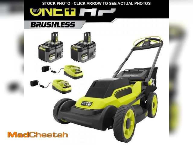 Lot 74-12145864 - RYOBI ONE+ HP 18V Brushless 20 in. Cordless Battery Walk Behind Self-Propelled Lawn Mower w/ (2) 6.0...