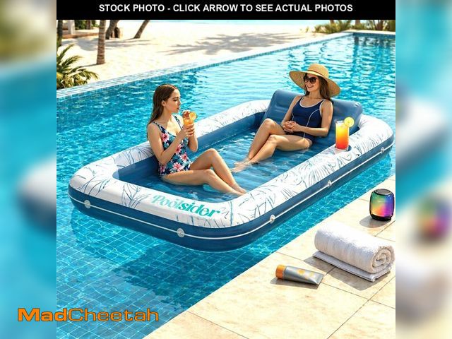 Lot 74-14427609 - Inflatable Tanning Pool Lounge 80"x56" Large Adult Tanning Bed Float - UNUSED