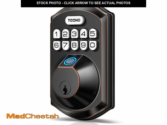 Lot 74-12459907 - TEEHO TE002 Fingerprint Door Lock - Keyless Entry Door Lock - Electronic Keypad Deadbolt - Smart Loc...