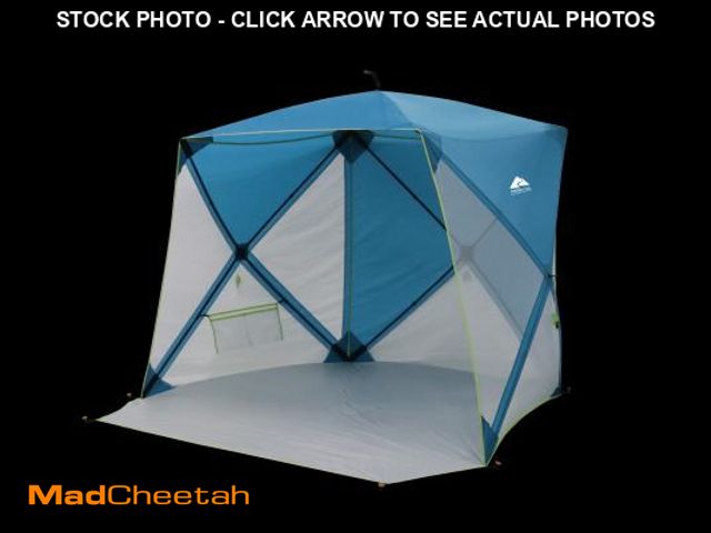 Lot 74-12406543 - Ozark Trail 6.8 ft x 5.9 ft Pop-up Beach Shelter, Blue - USED