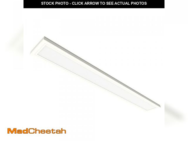 Lot 74-12413095 - Commercial Electric 6 in. x 4 ft. 1900 Lumens Dimmable White Integrated LED Flat Panel Ceiling Flush...