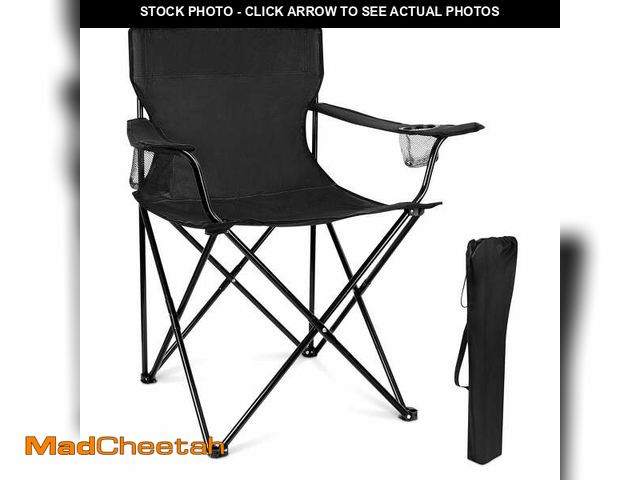 Lot 74-12765254 - Coliware Outdoor Lightweight Folding Camping Chair, Oversized Oxford Fabric Portable Director Chair ...