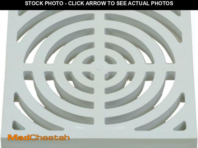 Lot 74-12137946 - PROFLO PF42858 9" X 9" Floor Drain Grid Only - White - UNUSED