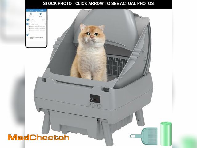 Lot 74-12543847 - Automatic Cat Litter Box Self Cleaning - APP Control, Open-Style Design, Smart Health Monitor, Suita...
