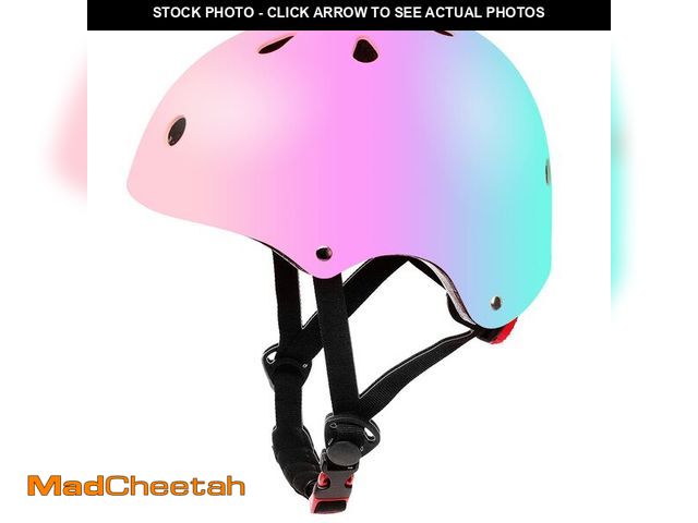 Lot 74-14049598 - Kids Helmet, Color Gradient Skateboard Helmet for 3-5-8-14 Years Kids Girls Boys Youth Bike Helmet f...