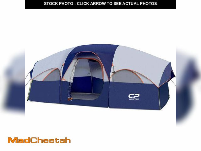 Lot 74-13709317 - CAMPROS Tent-8-Person-Camping-Tents, Waterproof Windproof Family Tent, 5 Large Mesh Windows, Double ...