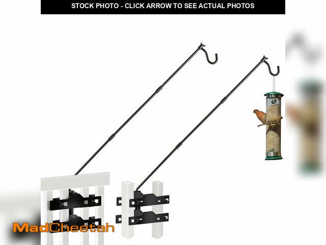 Lot 74-14154134 - ULIOK Deck Hook, Heavy Duty Hummingbird Feeder Hanger, 31 Inch Extended Adjustable, Solid Steel Hang...