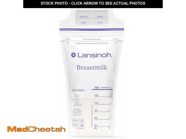 Lot 74-14275859 - Lansinoh Breastmilk Storage Bags, 200 Count Value Pack, Baby Essentials, Leak-Proof, Fast Freeze &am...