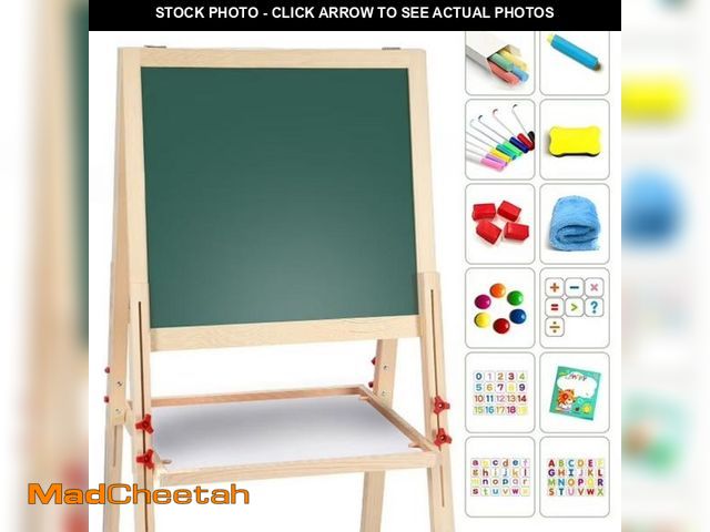 Lot 74-12480131 - Kailwokk Art Easel For Kids, Adjustable Magnetic Double Sided Wooden - UNUSED