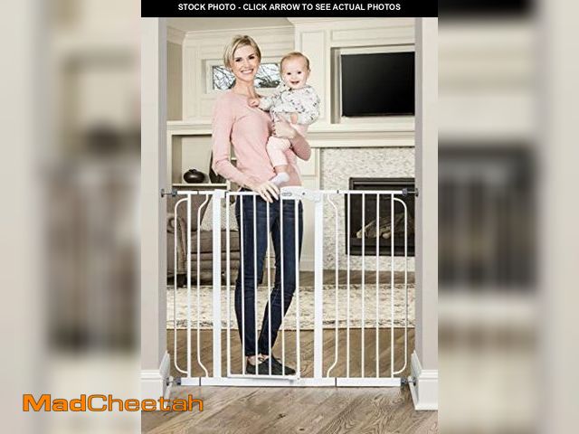 Lot 74-12396902 - Regalo 36-Inch Extra Tall and 49-Inch-Wide Walk Thru Baby Gate, Includes 4-Inch and 12-inch Extensio...