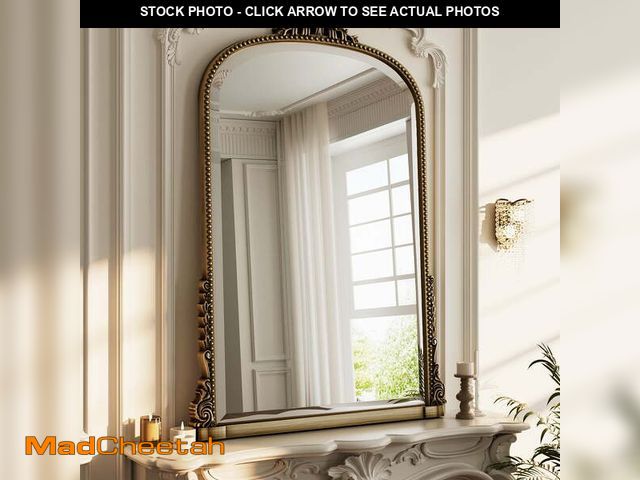 Lot 74-14371164 - BEAUTYPEAK 40"x 28" Arched Vanity Mirror Decor Wall Mirror for Bathroom,Antique Bronze - UNUSED