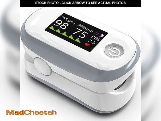 Lot 74-13565998 - Alecaremed Pulse Oximeter, 4 Color OLED Display Oxygen Monitor Fingertip with 20 Ãâ Memory, Blood...