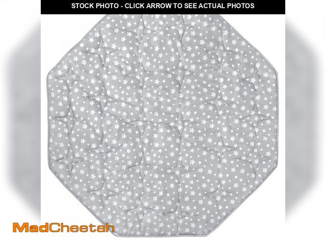 Lot 74-12311017 - Octagon Playpen Mat Grey, Non Slip 8 Panel Playpen Mattress Mat Fits Regalo Extra Large Play Yard an...