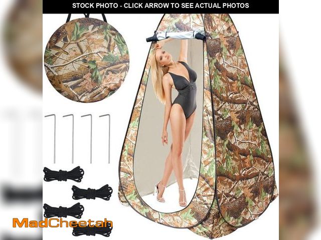 Lot 74-12493175 - (MISSING ACCESSORIES) GVDV Portable Pop up Privacy Shower Tent Spacious Changing Room for Camping Hi...