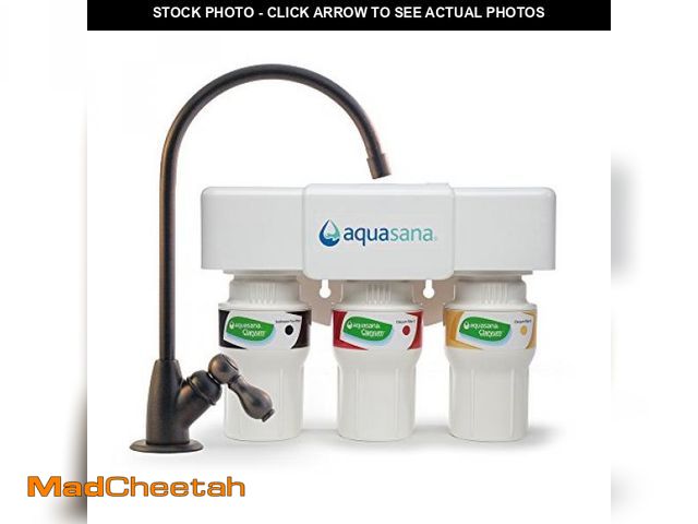 Lot 74-12045430 - Aquasana Under Sink Water Filter System - Reduces PFAS, Lead, &amp; Chlorine in Drinking Water - Und...