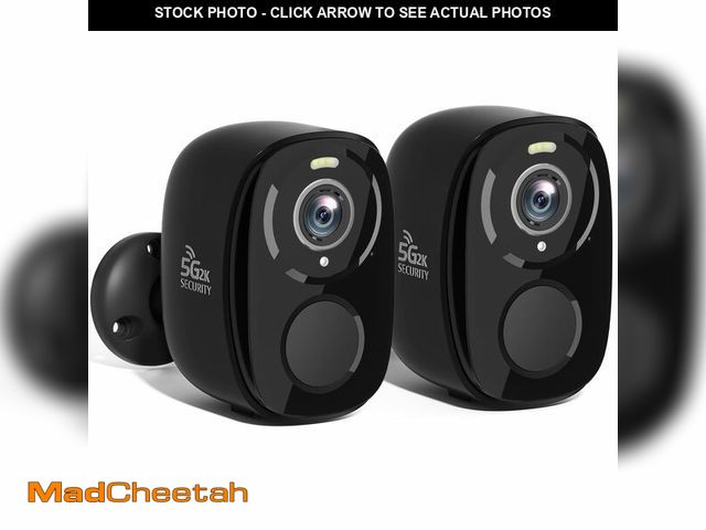 Lot 74-13574132 - Rraycom 2Pack 5G/2.4G WiFi Security Cameras Wireless Outdoor, 2K Battery Powered Cameras for Home Se...