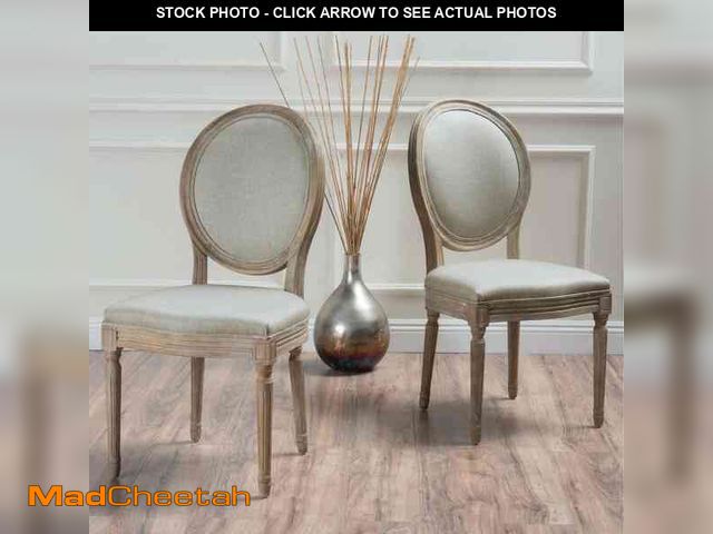 Lot 74-13866998 - Noble House Phinnaeus Beige Fabric Dining Chairs (Set of 2) - UNUSED