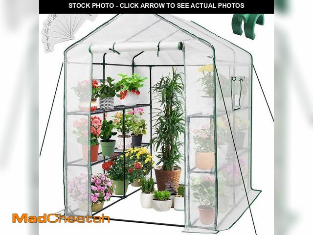 Lot 74-13068163 - Greengro Greenhouse, 57 x 57 x 76'' Greenhouses for Outdoors, Portable Greenhouse Kit with Mesh Side...