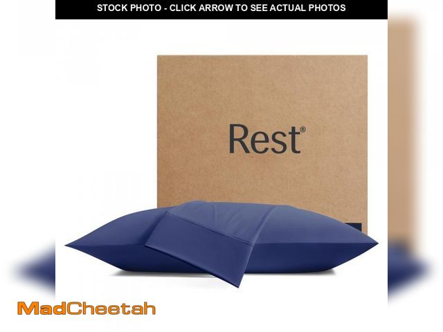 Lot 74-12120227 - RESTÃÂ® EvercoolÃÂ®+ Cooling Pillow Cases King - 2 Pillowcase for Sensitive Skin, Silver Infused F...