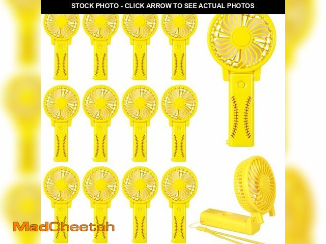 Lot 74-14155304 - Yuntau 12 Pack Softball Party Favors Bulk Mini Handheld Fan with Lanyard for Softball Team Gift Port...
