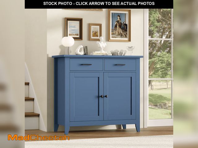 Lot 74-13042923 - Homfa Kitchen Storage Cabinet, Farmhouse Buffet Sideboard with 2 Drawers and 2 Doors, Entryway Cabin...