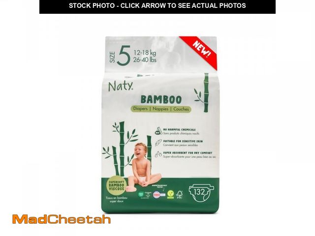 Lot 74-12164635 - Naty Bamboo Viscose Baby Diapers Ã¢â¬â Silky Soft, Plant Based, Dermatologically Tested for Sensi...