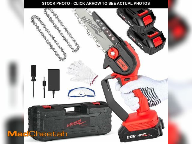 Lot 74-10904131 - Mini Chainsaw Cordless, 6 Inch Portable Electric Chainsaw, One-Hand Handheld Small Chain Saw for Cut...