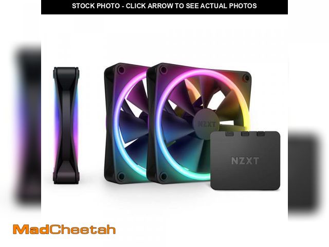 Lot 74-12354672 - F120RGB Duo - 120mm Dual-Sided RGB Fan - Triple Pack (Black) w/RGB Controller - UNUSED