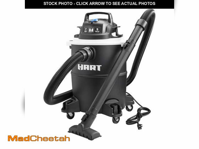 Lot 74-12685881 - HART 7 Gallon 5 Peak HP Poly Wet/Dry Vacuum, VOC708PF 3701 - USED