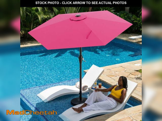 Lot 74-14604262 - Easthome 7.5' Patio Umbrella Outdoor Table Market Umbrella with Smooth Crank handle, 6 Ribs, Backyar...