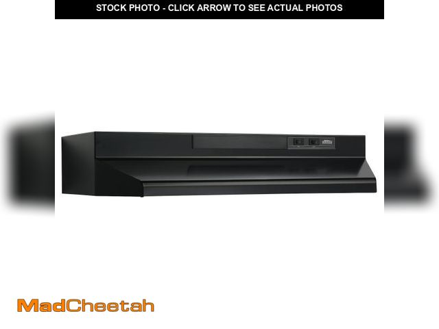 Lot 74-12353647 - F40000 30 in. 230 Max Blower CFM Convertible Under-Cabinet Range Hood with Light in Black - UNUSED
