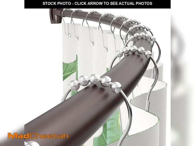 Lot 74-12491145 - Yeabett Curved Shower Curtain Rod 43-72 Inches Adjustable, Shower Rods for Bathroom Aluminum Rustpro...