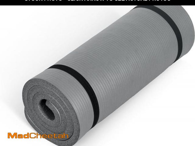 Lot 74-12095997 - CAP Barbell High Density Exercise Mat with strap, 74''x24''x1'' - Gray - UNUSED