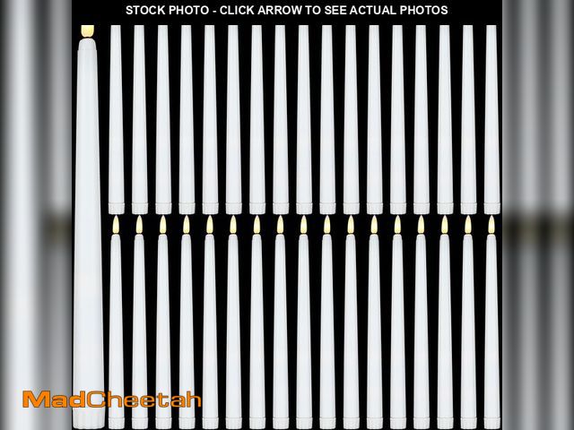 Lot 74-12977095 - Reginary 36 Pieces Flameless Taper Candles Battery Operated Bulk 11" Plastic Lights LED Candlesticks...